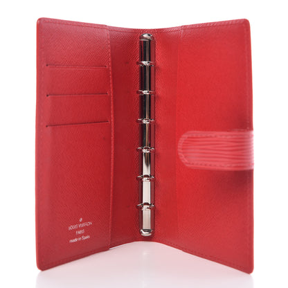 Louis Vuitton Epi Small Ring Agenda Cover Castillan Red 5 of 7