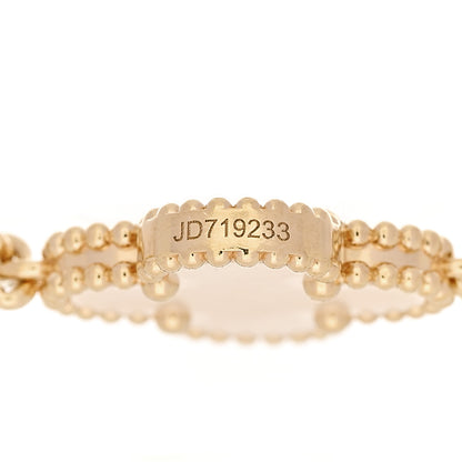 Van Cleef & Arpels 18K Yellow Gold Mother of Pearl 5 Motifs Vintage Alhambra Bracelet 4 of 5