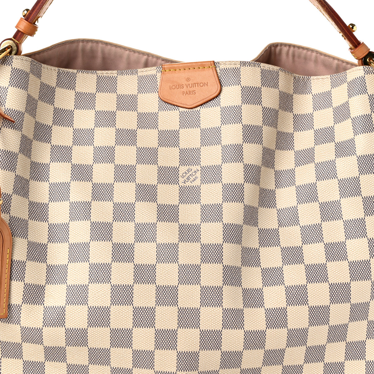 Louis Vuitton Damier Azur Graceful MM Rose Ballerine 8 of 11