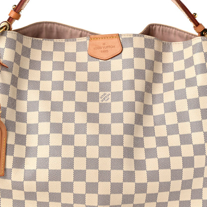 Louis Vuitton Damier Azur Graceful MM Rose Ballerine 8 of 11