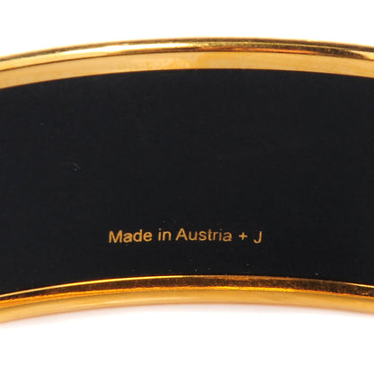 Hermes Enamel Printed Pearl Wide Bracelet 70 Black 5 of 6