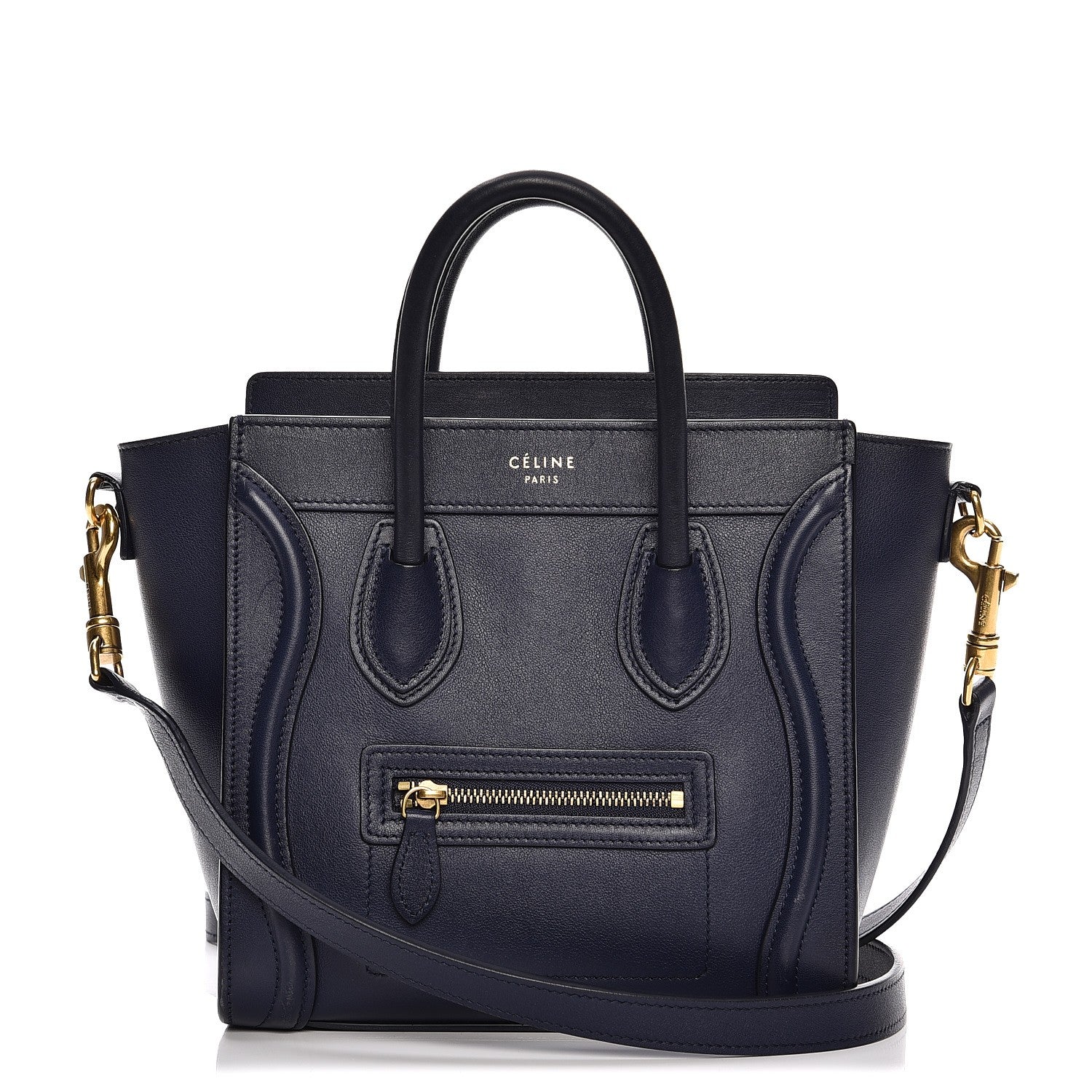 Celine Smooth Calfskin Nano Luggage Ink 1 of 15