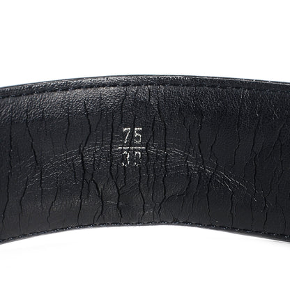 Chanel Patent Calfskin Quilted CC Belt 75 30 Black 5 of 8