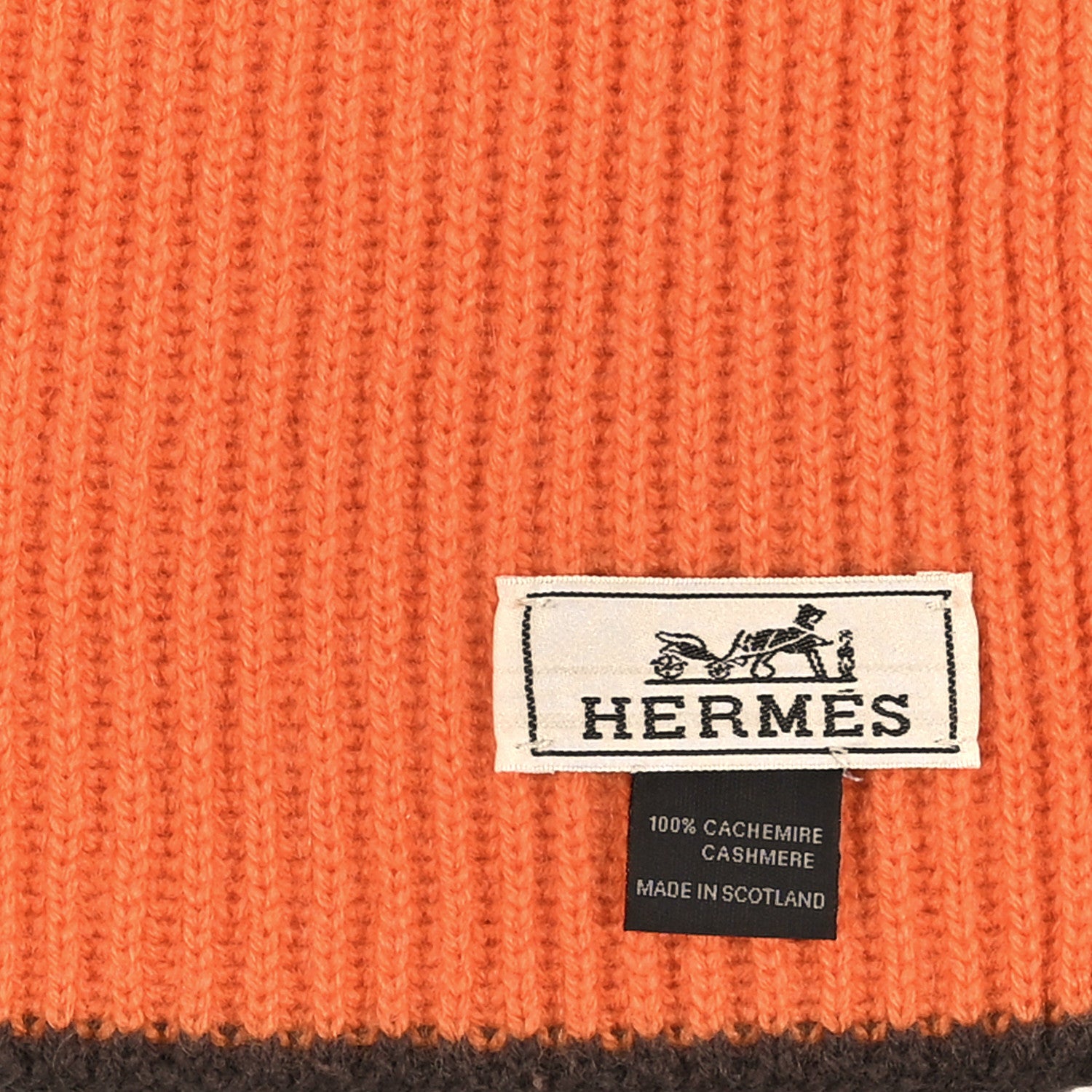 Hermes Cashmere Stole Orange 3 of 3