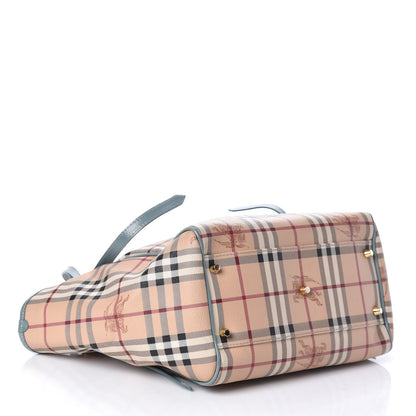 Burberry Haymarket Check Small Canterbury Tote Eucalyptus Grey 4 of 10