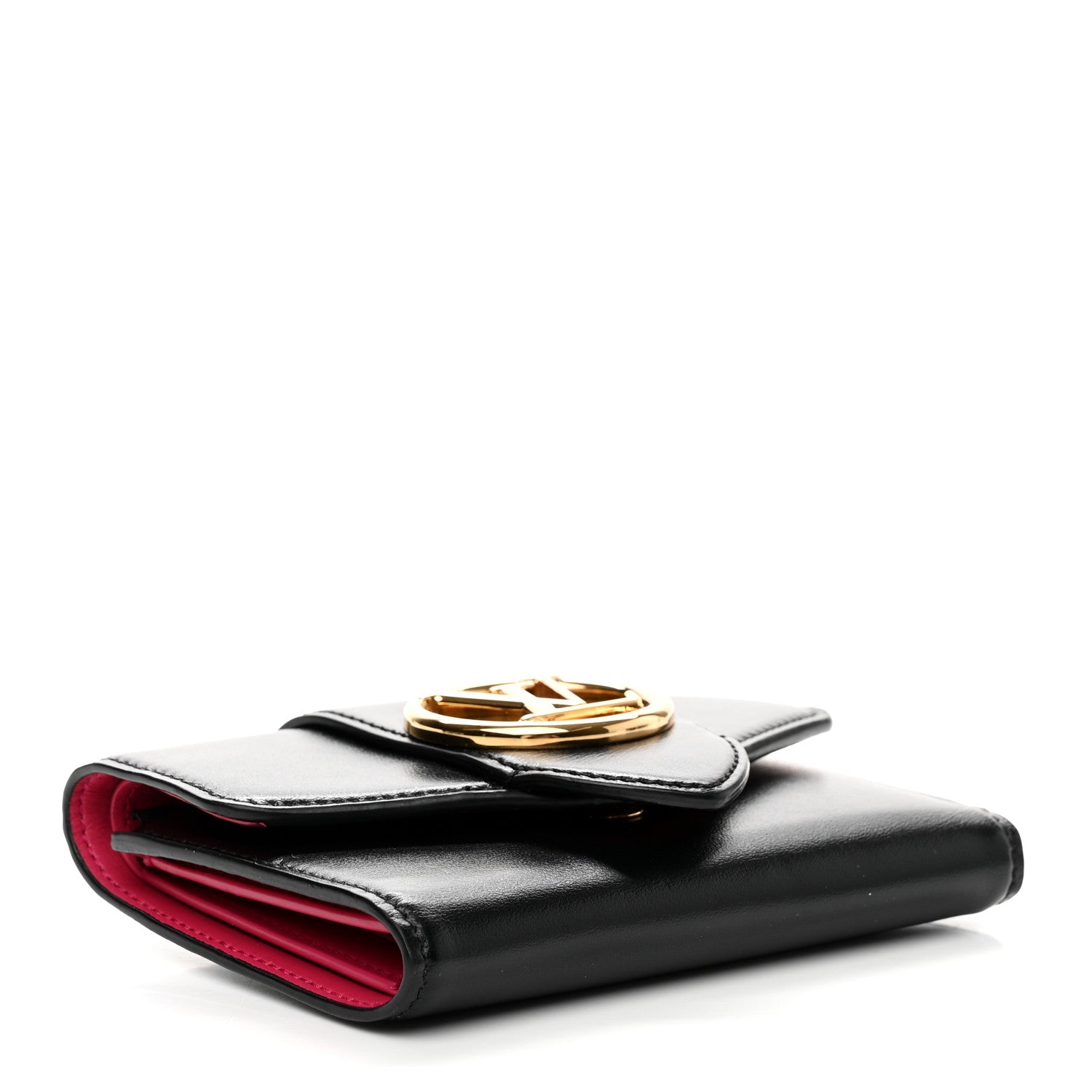 財布 LOUIS VUITTON PONT 9 COMPACT WALLET Louis Vuitton Smooth Calfskin LV Pont 9 Compact Wallet Black