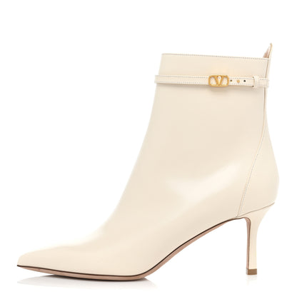 Valentino Garavani Calfskin Tan-Go 70mm Ankle Booties 41 Light Ivory 1 of 11