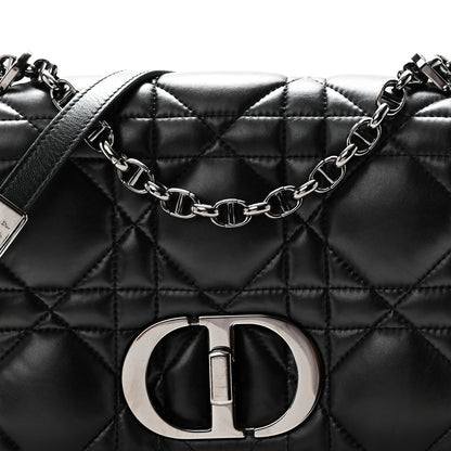 Christian Dior Calfskin Macrocannage Large Caro Bag Black 8 of 10