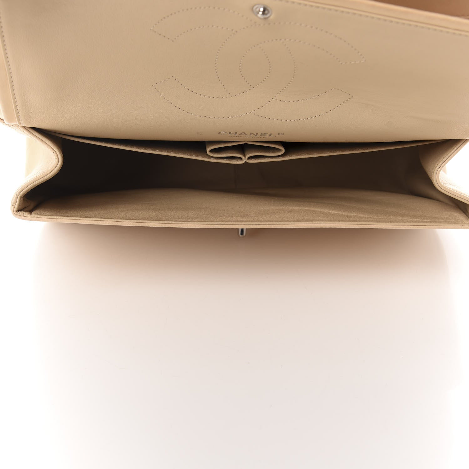 Chanel Lambskin Quilted Jumbo Double Flap Beige Clair 5 of 11