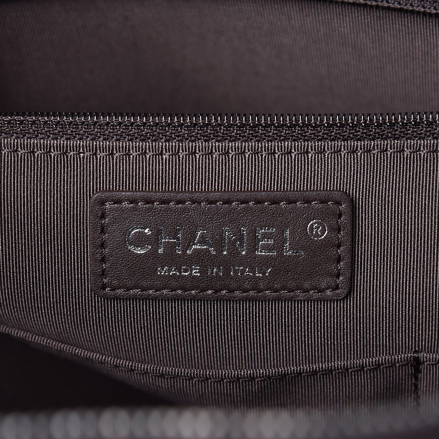 Chanel Calfskin Stitched CC Pocket Shopping Tote Dark Brown 6 of 9