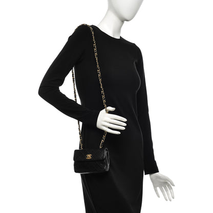 Chanel Lambskin Quilted Mini Flap Black 2 of 7