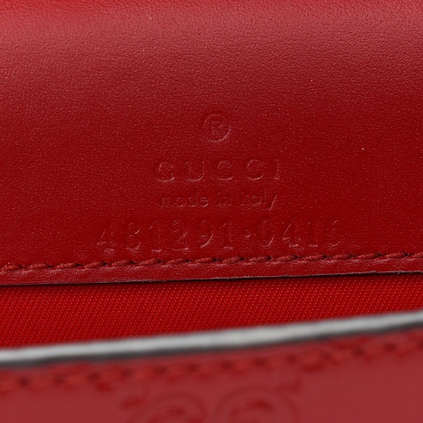 Guccissima Mini Cherry Chain Bag Hibiscus Red