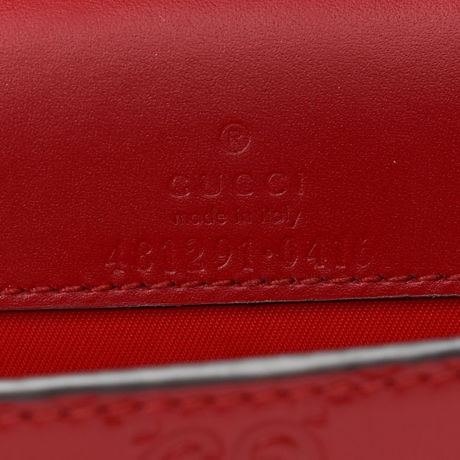 Gucci Guccissima Mini Cherry Chain Bag Hibiscus Red 6 of 8