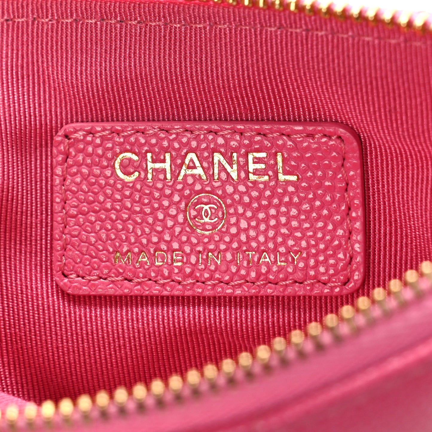 Caviar Quilted Small Cosmetic Case Pink