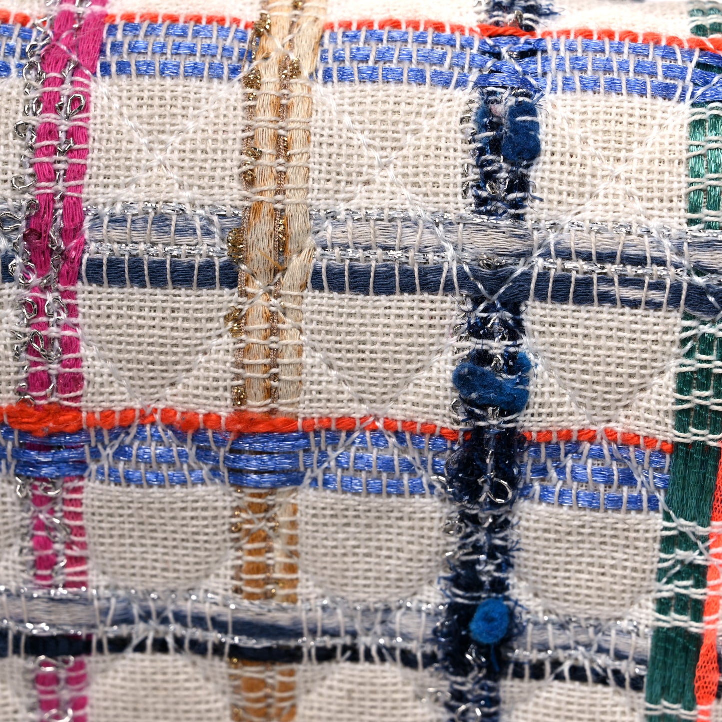 Lambskin Tweed Quilted Small Boy Flap Dark Pink