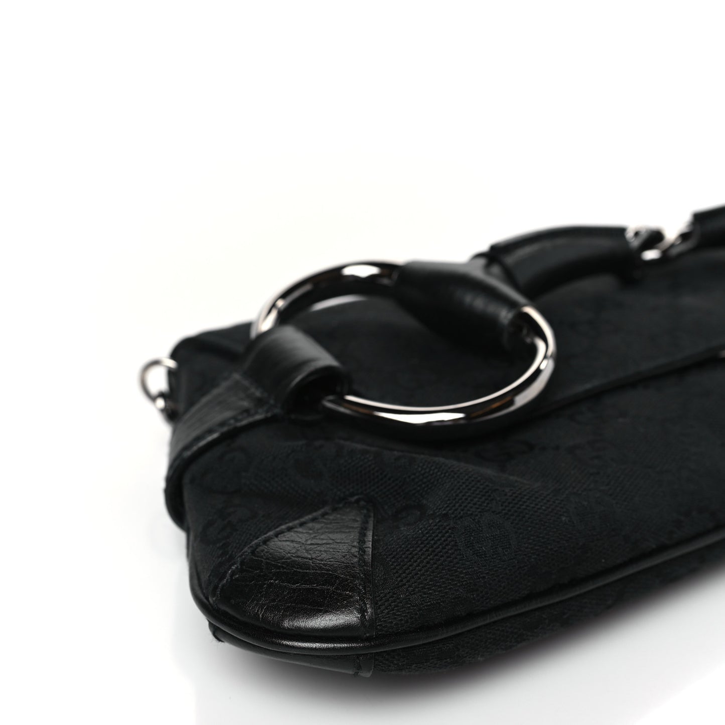 Monogram Horsebit Chain Clutch Black