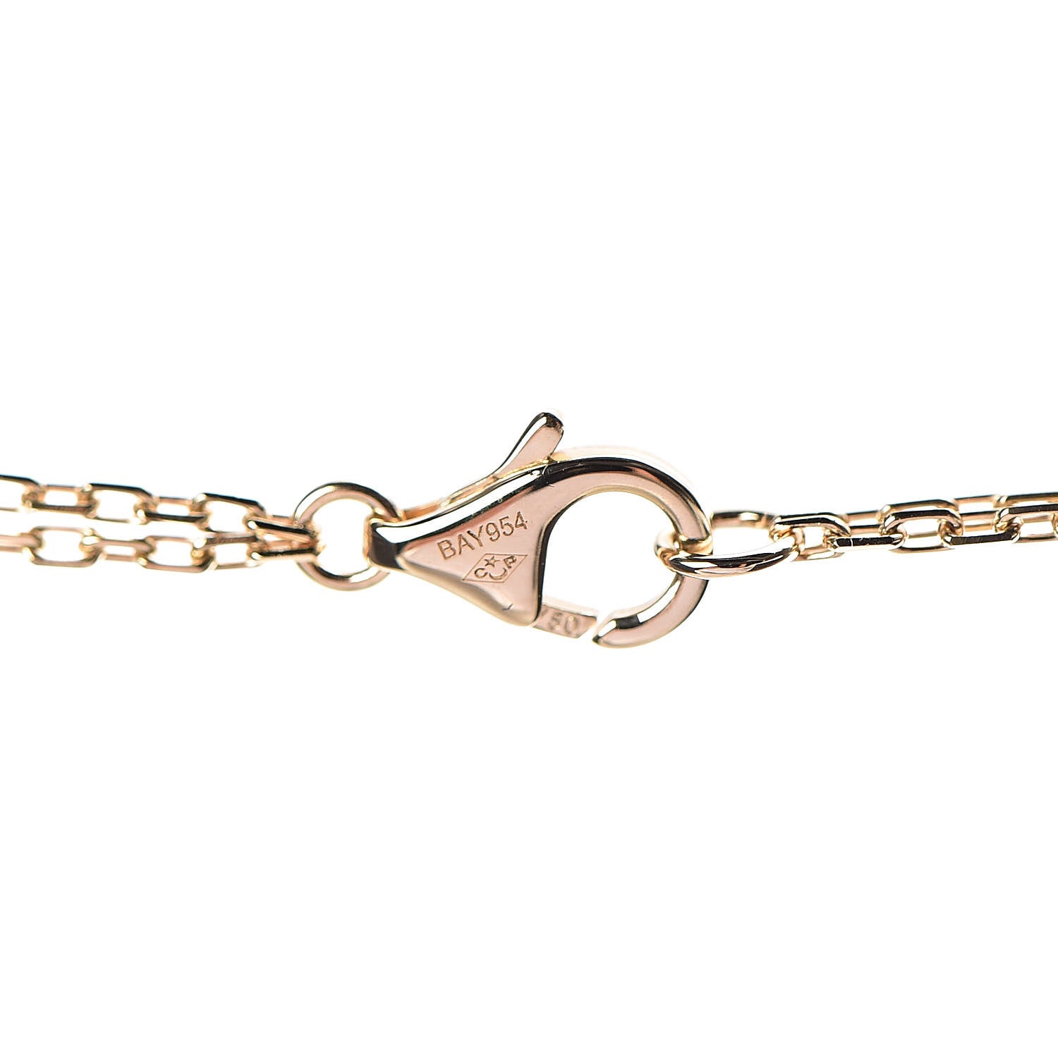 Cartier 18K Yellow Gold 2 Diamond LOVE Necklace 5 of 10