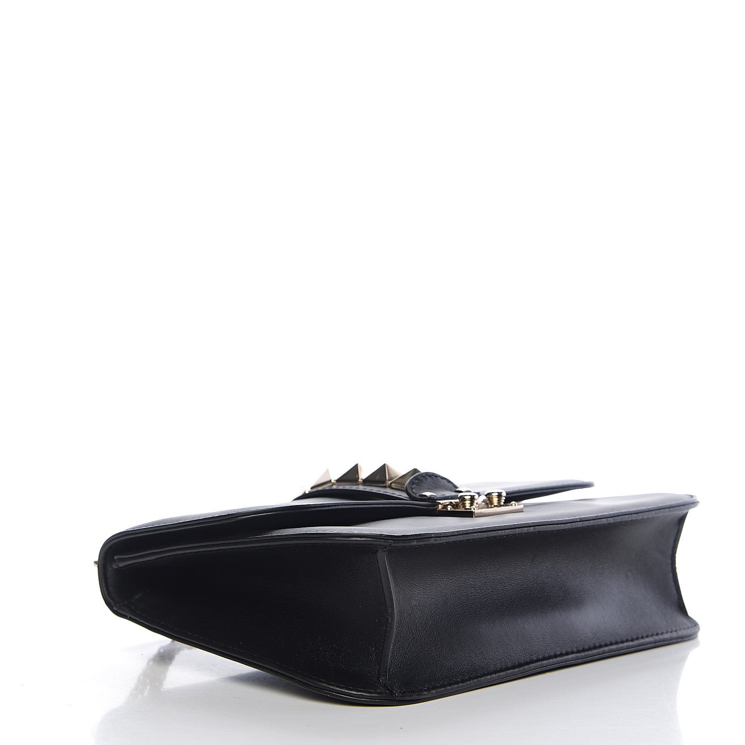 Valentino Garavani Vitello Medium Glam Lock Rockstud Flap Black 3 of 8