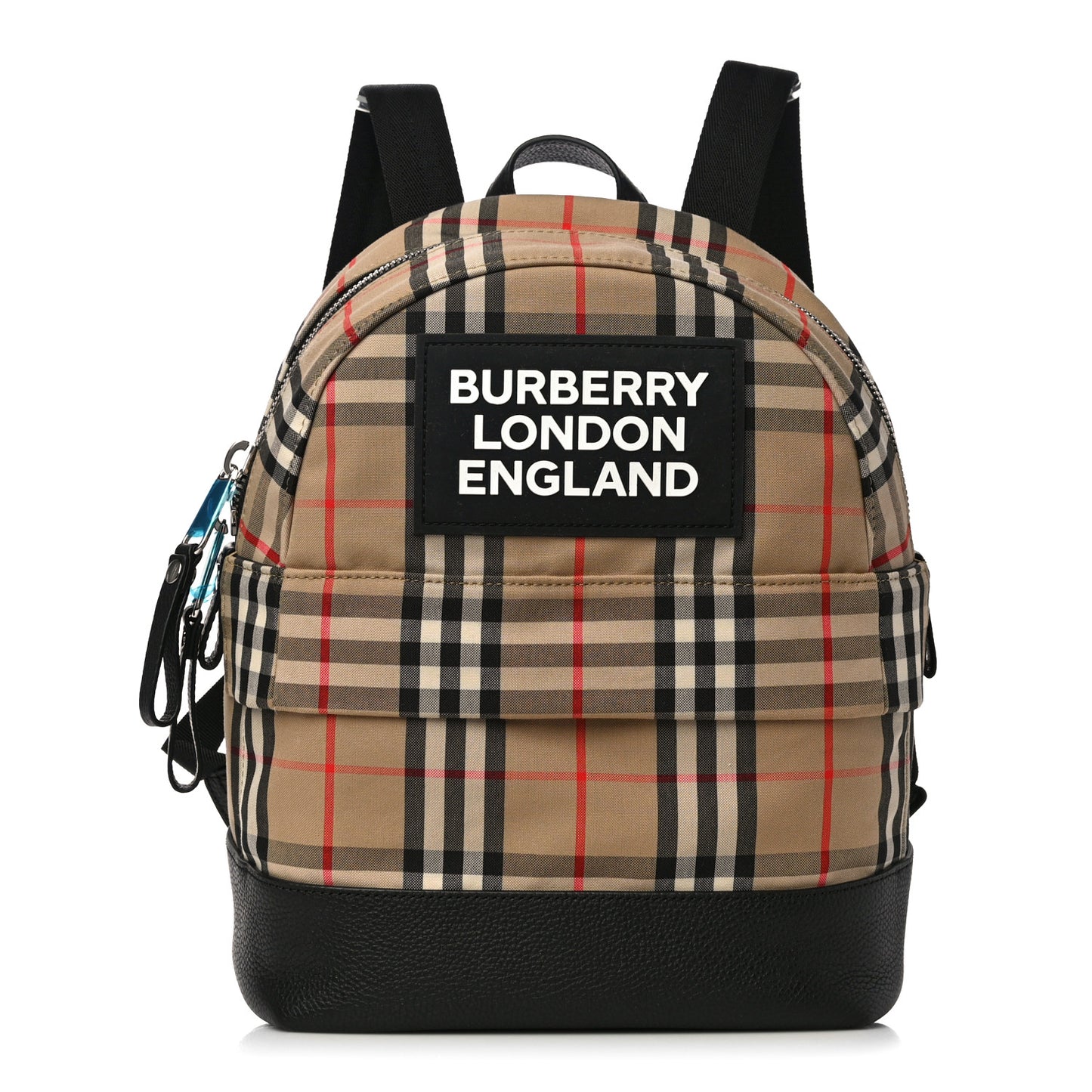 House Check Canvas Calfskin Small Nico Backpack Archive Beige
