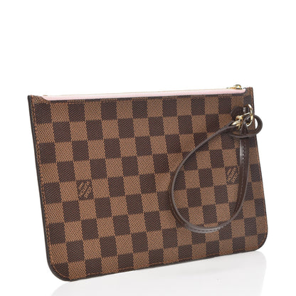 Louis Vuitton Damier Ebene Neverfull MM GM Pochette Rose Ballerine 3 of 8