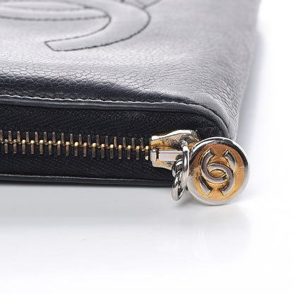 Chanel Caviar CC Timeless Large Zip Around Wallet Black 9 of 18