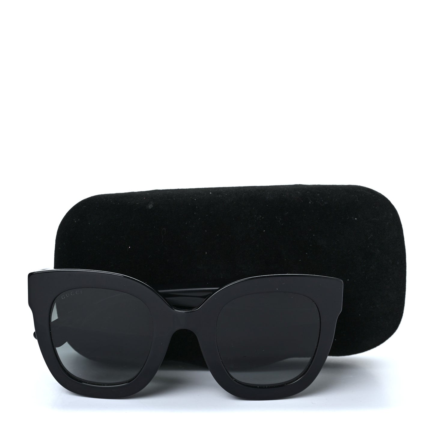 Acetate Crystal Star Round Frame Sunglasses GG0208S Black