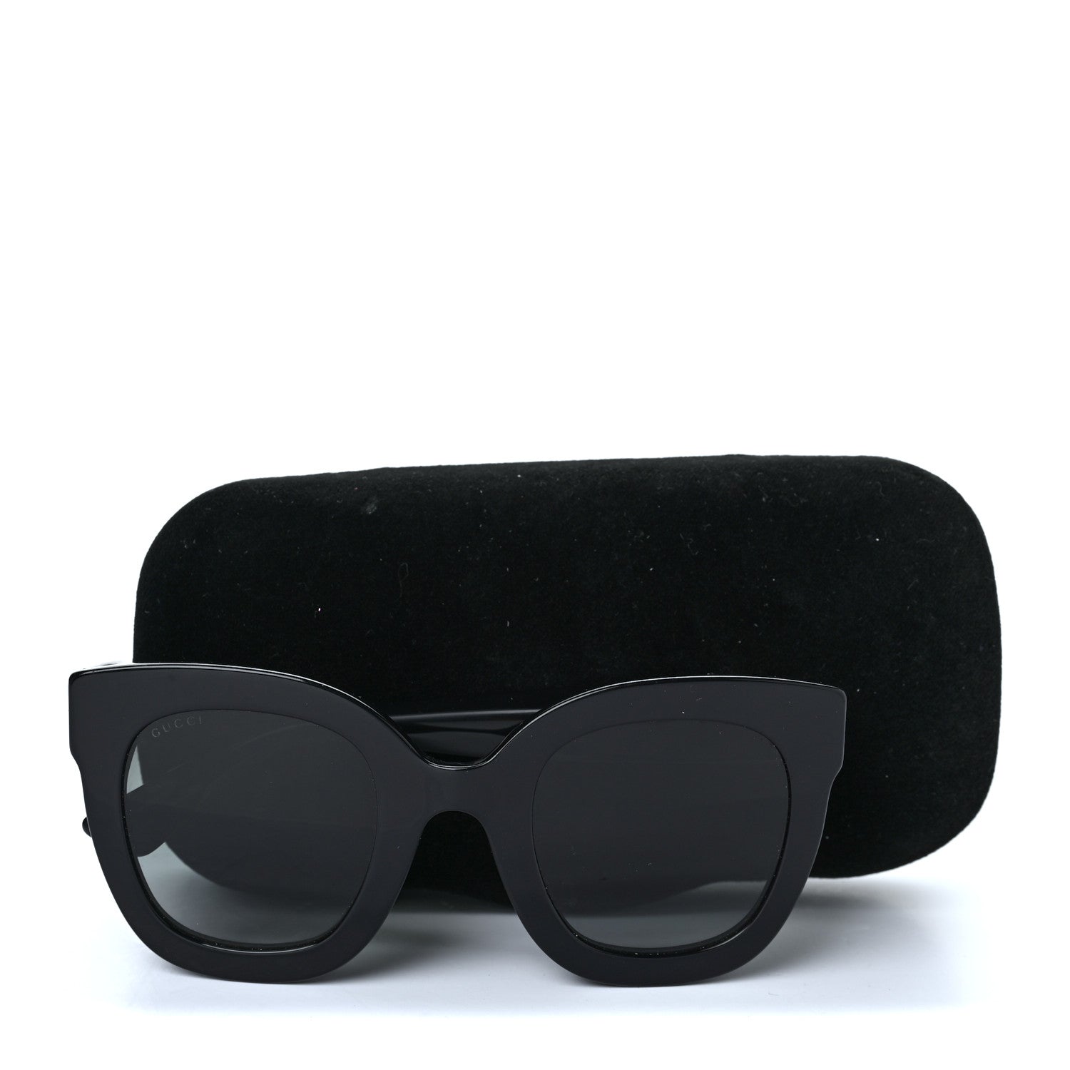Gucci Acetate Crystal Star Round Frame Sunglasses GG0208S Black 8 of 8