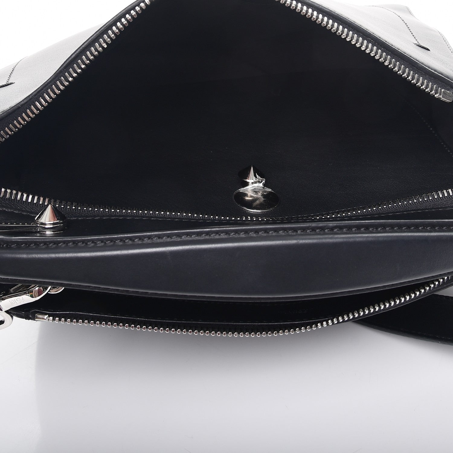 Fendi Vitello Baltico Dolce DotCom Satchel Black 7 of 10