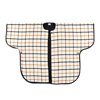 Hermes Wool Cashmere Sikkim Calfskin Reversible Camail Poncho Navy Camail 1 of 3