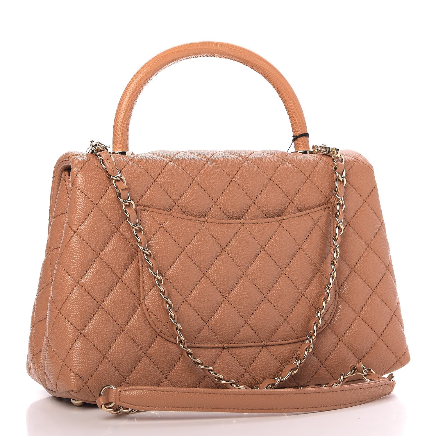 Chanel Caviar Quilted Small Coco Handle Flap Brown 3 of 11