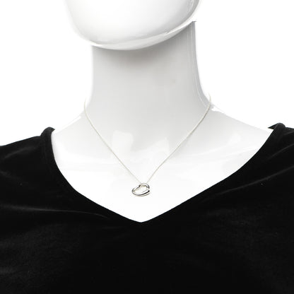 Tiffany Sterling Silver 16mm Elsa Peretti Open Heart Pendant Necklace 2 of 4