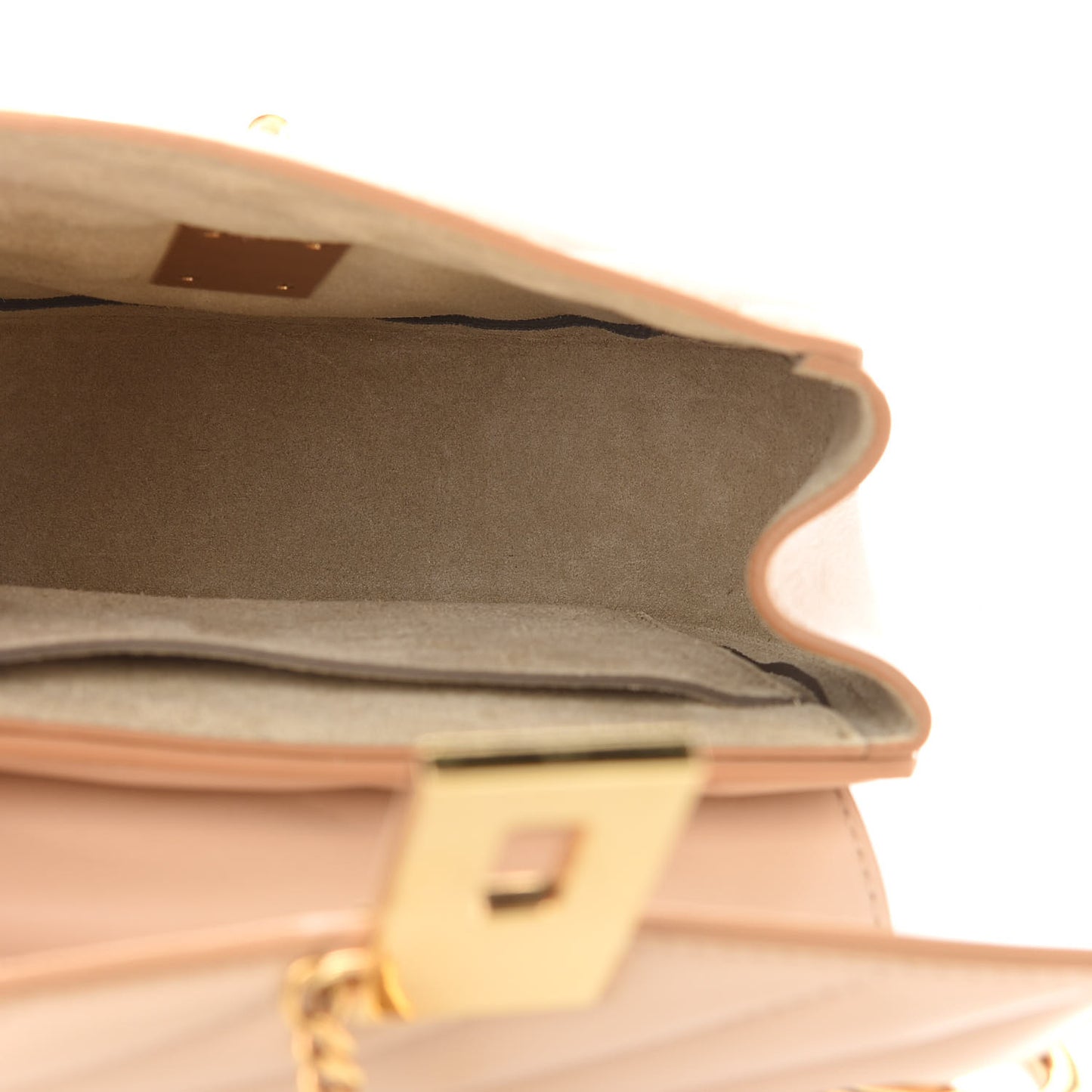 Calfskin Quilted Mini Drew Bijou Shoulder Bag Pearl Beige