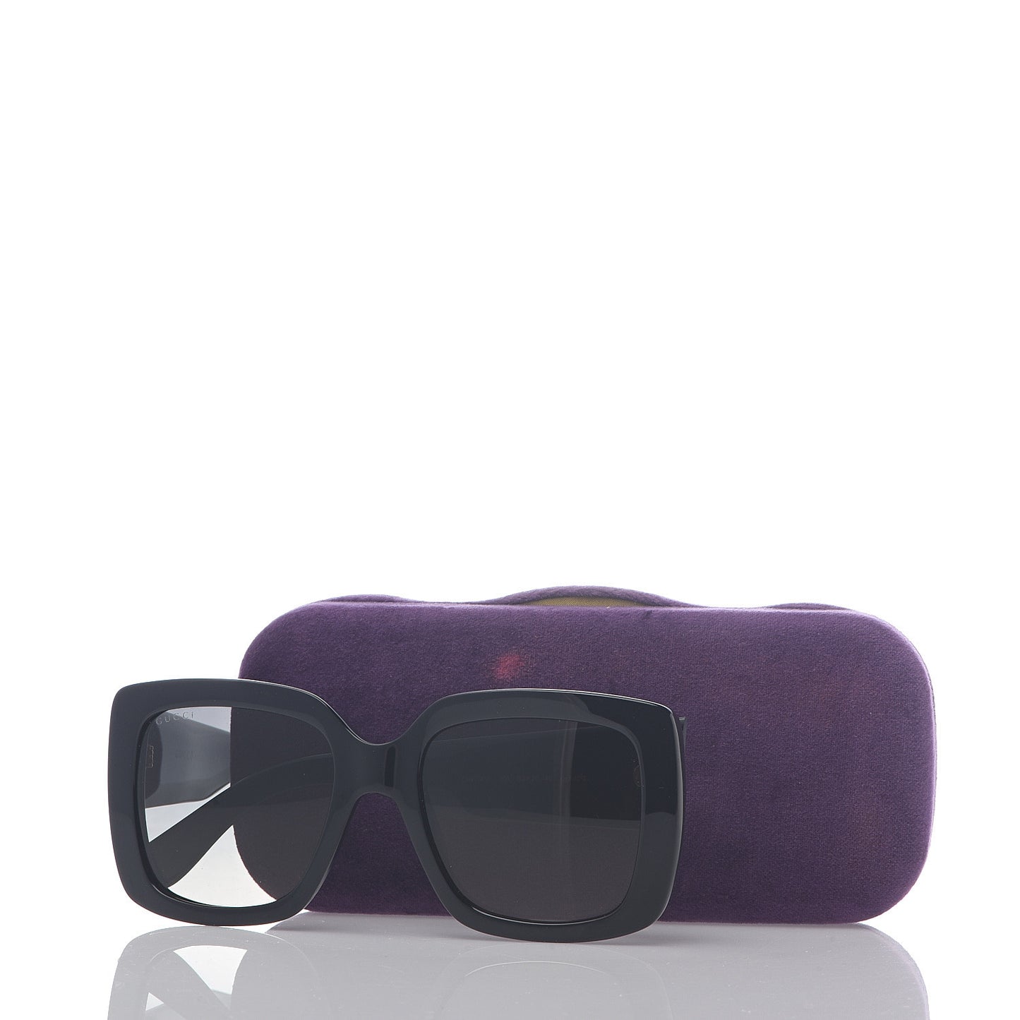 Acetate Square Frame Sunglasses GG0141S Black