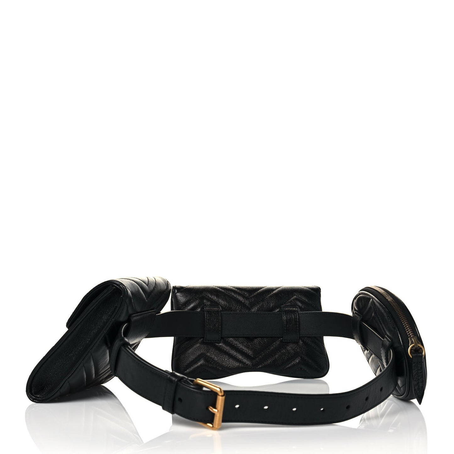 Calfskin Matelasse GG Marmont 2.0 Multi Belt Bag 85 34 Black