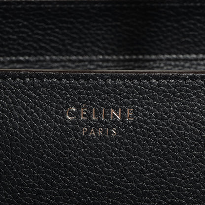 Celine Drummed Calfskin Mini Luggage Black 8 of 9