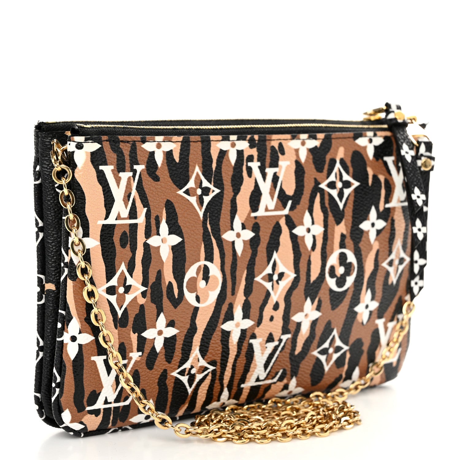 Louis Vuitton Monogram Giant Jungle Pochette Double Zip Black 2 of 12