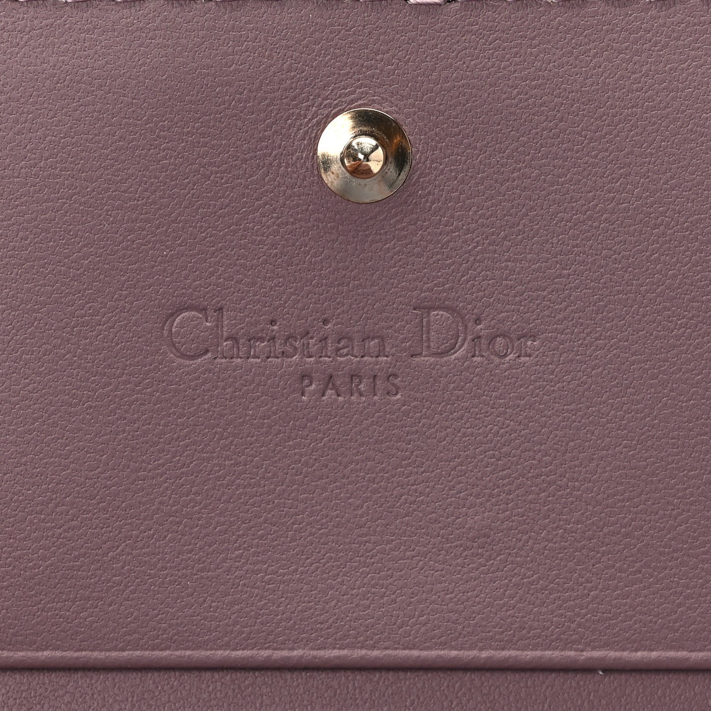 Lambskin Cannage Medium Lady Dior Flap Card Holder Pink Peony