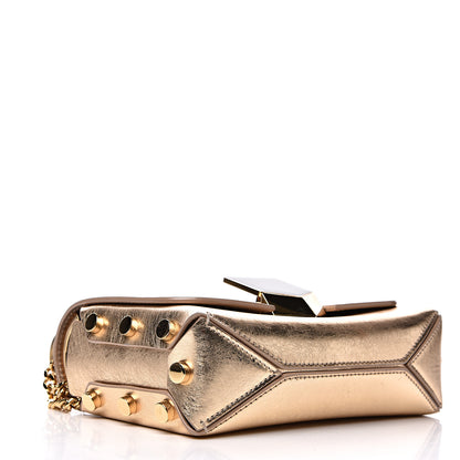 Jimmy Choo Metallic Calfskin Lockett Petite Shoulder Bag Gold 3 of 10