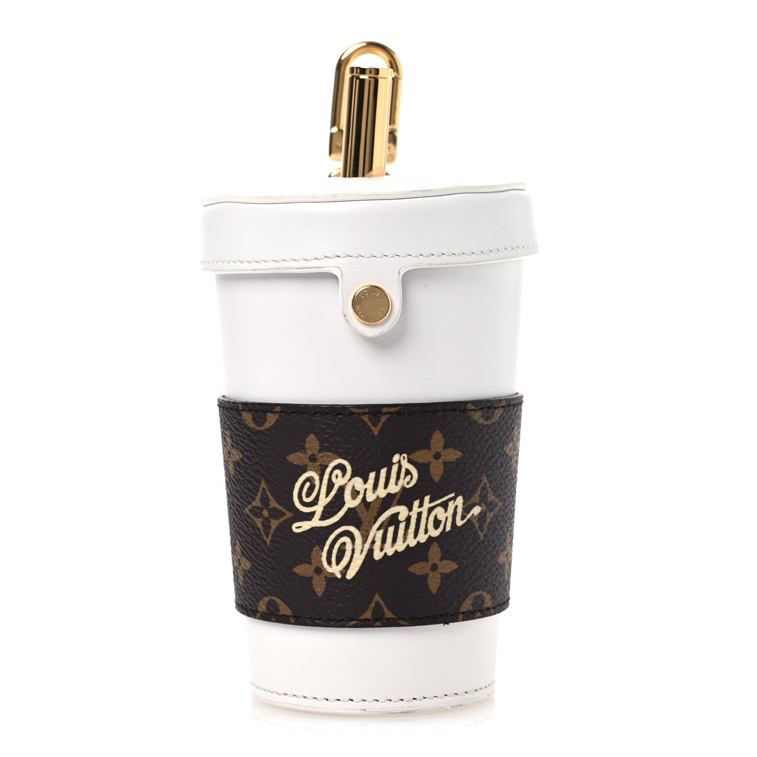 Louis Vuitton Calfskin Monogram LV Cup Bag Charm White 1 of 7