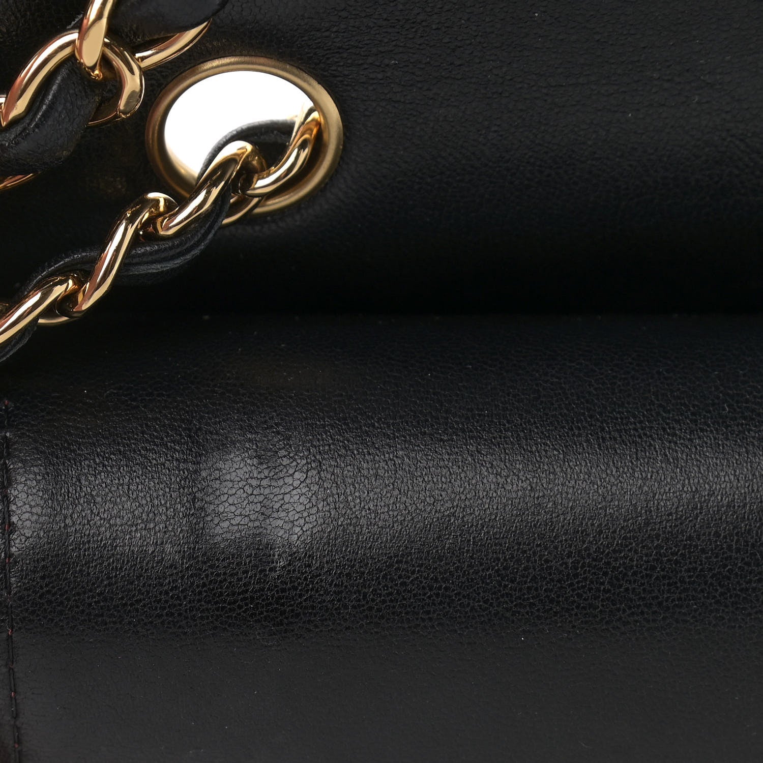 Chanel Lambskin Quilted Medium Double Flap Black 12 of 12