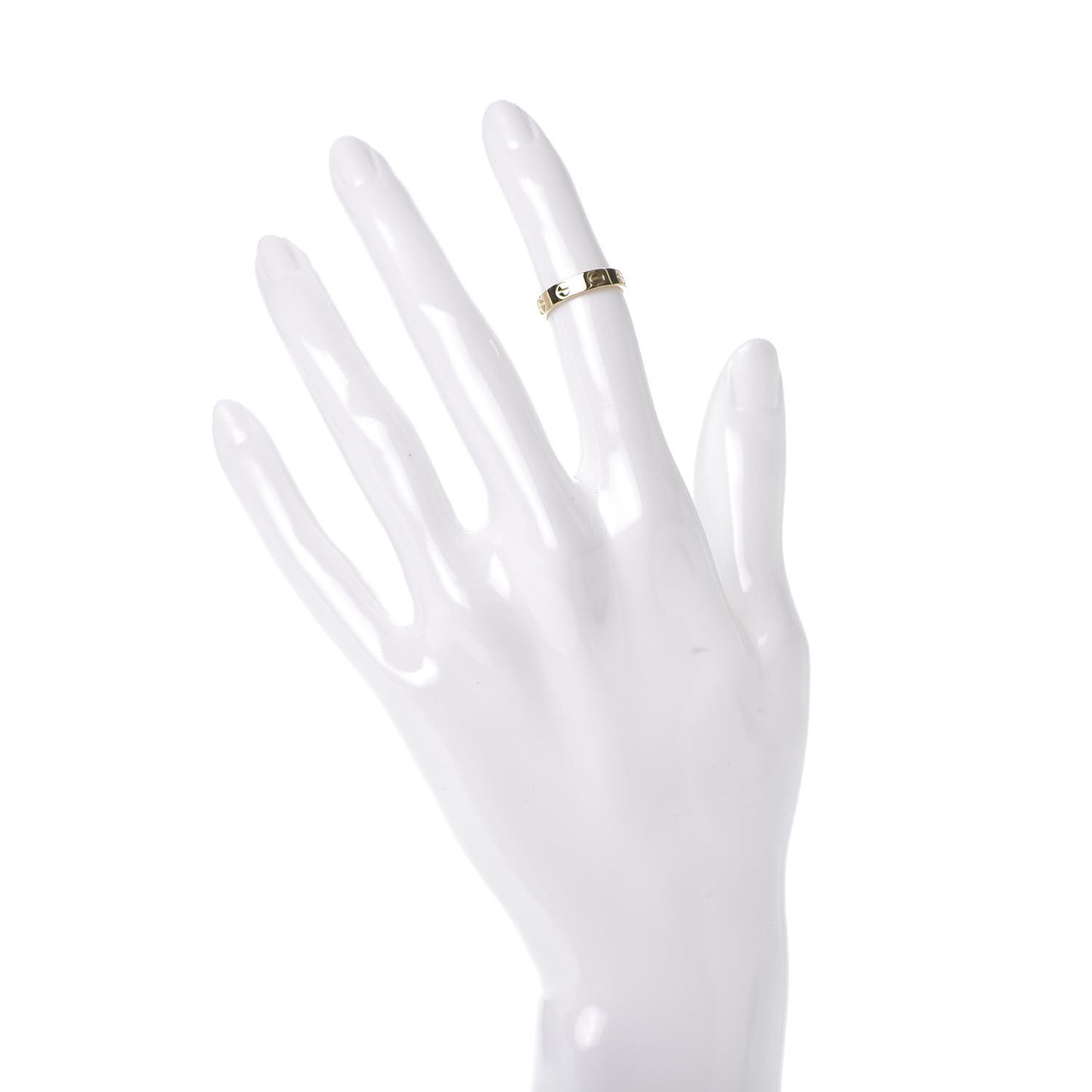 18K Yellow Gold 3.5mm LOVE Wedding Band Ring 45 3.25
