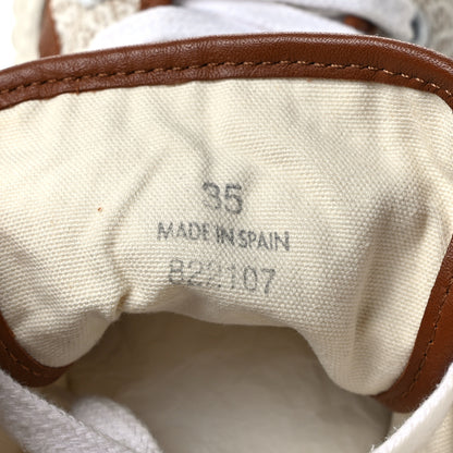 Loewe Jacquard Anagram Calfskin High Top Sneakers 35 Natural White 8 of 9
