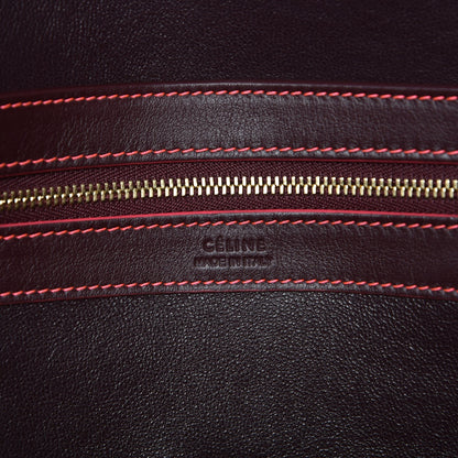Celine Smooth Calfskin Small Tassel Cabas Phantom Burgundy Pink 7 of 7