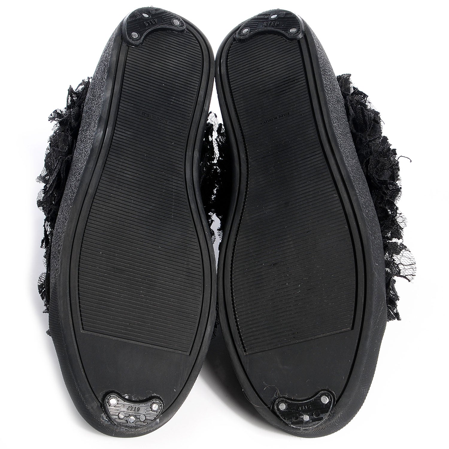 Chanel Camellia High Top Floral Lace Mesh Black Sneakers 38.5 4 of 5