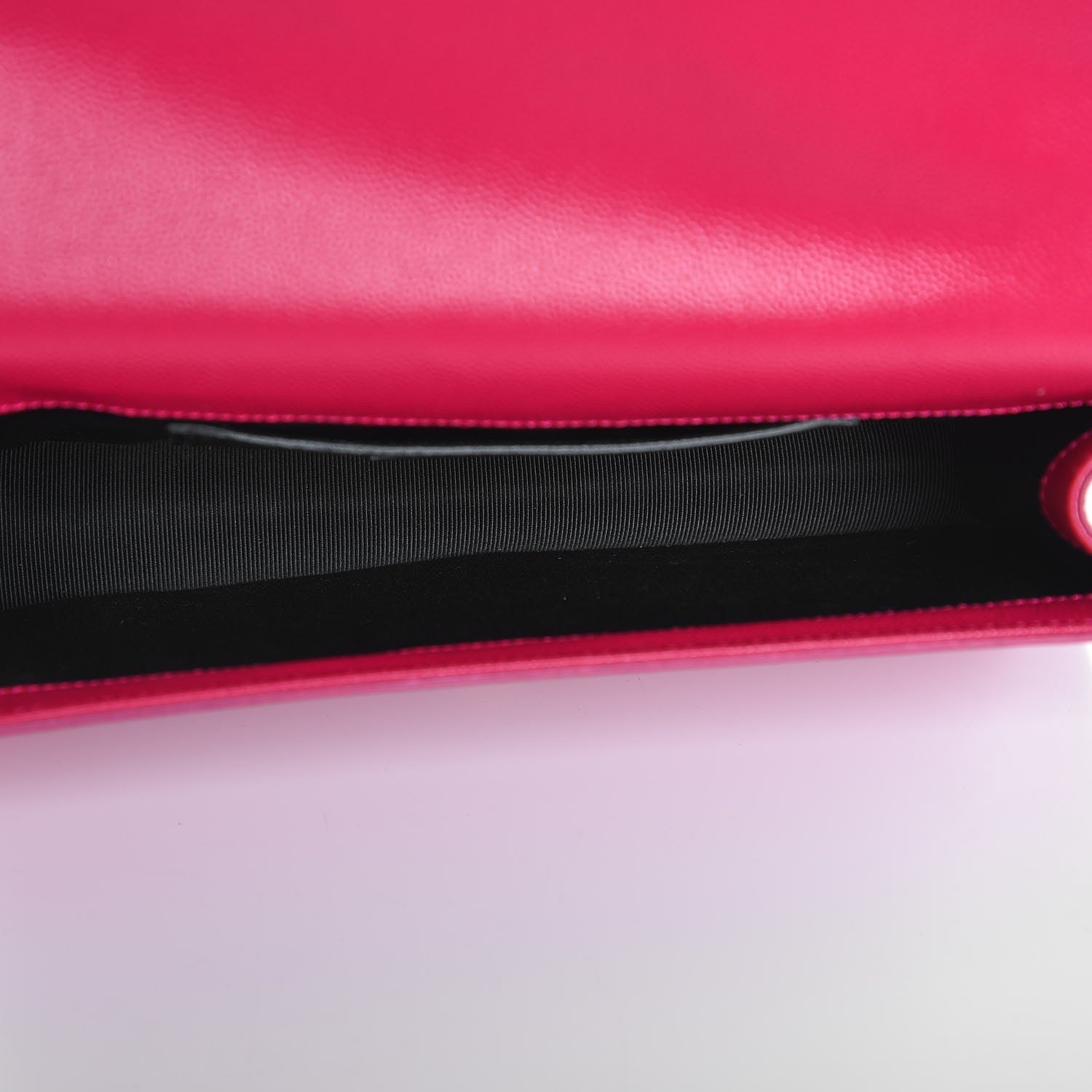Saint Laurent Grain De Poudre Classic Monogram Kate Clutch Lipstick Fuchsia 5 of 6