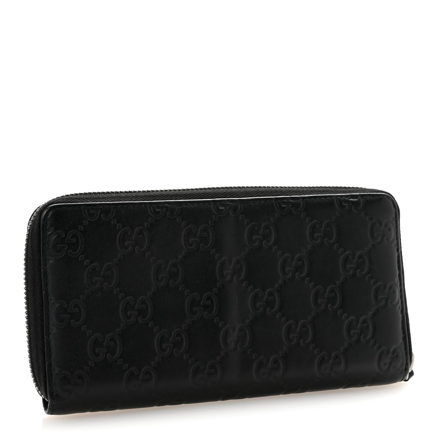 Guccissima Signature Microguccissima Bree Zip Around Wallet Black