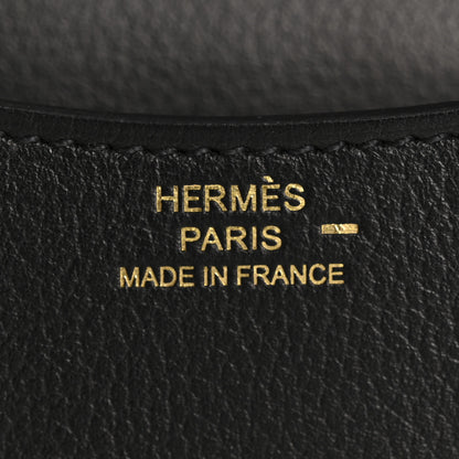 Hermes Evergrain Lizard Constance Slim Wallet Black 7 of 10