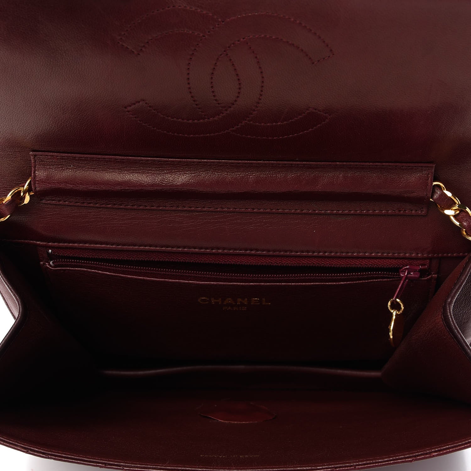 Chanel Lambskin Quilted Medium Single Flap Red 5 of 9