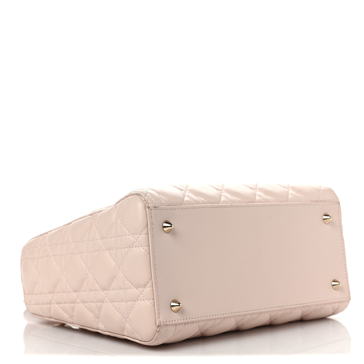 Christian Dior Lambskin Cannage Medium Lady Dior Rose Poudre 4 of 9