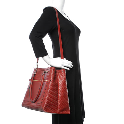 Gucci Soft Microguccissima Large Tote Red 2 of 10